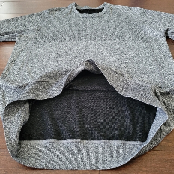 Lululemon Engineered Warmth Long Sleeve Crew Merino Wool Sweater XL Black/White - Picture 8 of 11